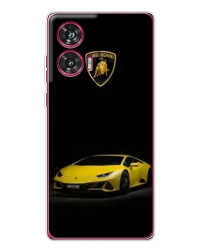 Чехол для Motorola Edge 50 Fusion с картинкой «Lamborghini желтый акцент»