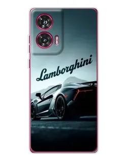 Чехол для Motorola Edge 50 Fusion с картинкой «Классическая надпись Lamborghini»