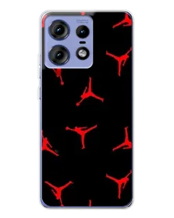 Чехол для Motorola Edge 50 Pro с картинкой «Jordan Red Pattern» Чехол для Motorola Edge 50 Pro с картинкой «Jordan Red Pattern»