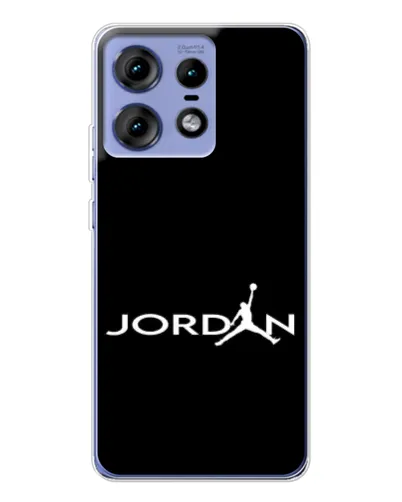 Чехол для Motorola Edge 50 Pro с картинкой «Jordan White Logo»
