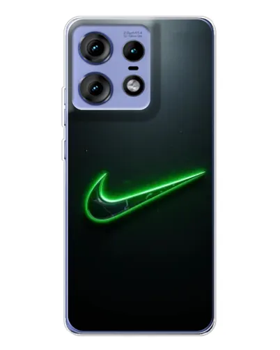 Чехол для Motorola Edge 50 Pro с картинкой «Неоновый контур Nike»