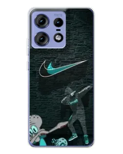 Чехол для Motorola Edge 50 Pro с картинкой «Спортивный арт Nike»