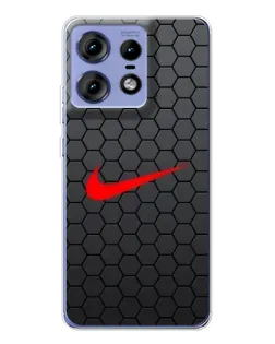 Чехол для Motorola Edge 50 Pro с картинкой «Nike — карбоновая сетка»