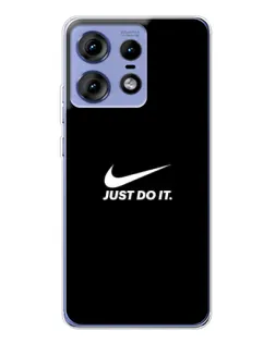 Чехол для Motorola Edge 50 Pro с картинкой «Минимализм от Nike»