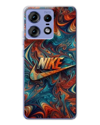 Чехол для Motorola Edge 50 Pro с картинкой «Nike в абстракции»