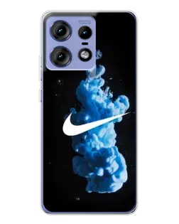 Чехол для Motorola Edge 50 Pro с картинкой «Nike и синий дым»