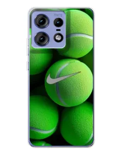 Чехол для Motorola Edge 50 Pro с картинкой «Теннисные мячи Найк»