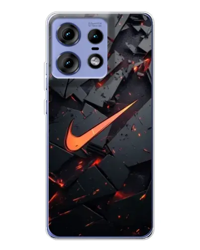 Чехол для Motorola Edge 50 Pro с картинкой «Nike — эффект разломов»