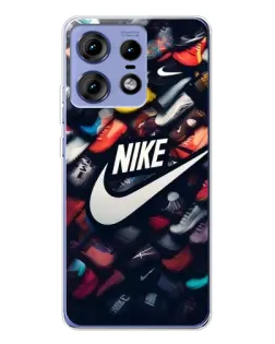 Чехол для Motorola Edge 50 Pro с картинкой «Коллекция кроссовок Nike»