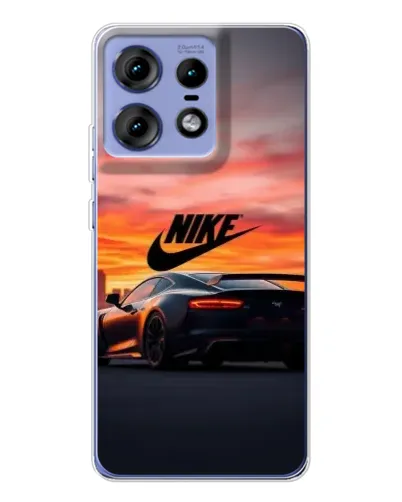 Чехол для Motorola Edge 50 Pro с картинкой «Nike и суперкар»