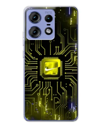 Чехол для Motorola Edge 50 Pro с картинкой «Nike — золотая искра»