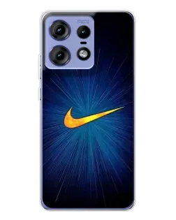 Чехол для Motorola Edge 50 Pro с картинкой «Синий пульс Nike»