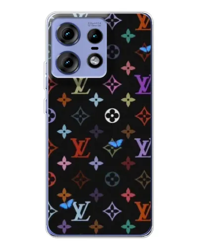 Чехол для Motorola Edge 50 Pro с картинкой «Цветная монограмма LV» Чехол для Motorola Edge 50 Pro с картинкой «Цветная монограмма LV»