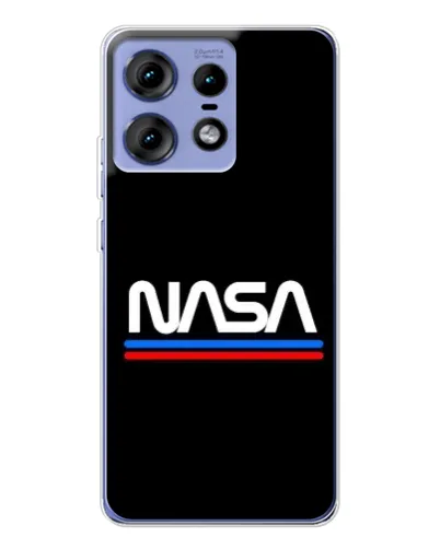 Чехол для Motorola Edge 50 Pro с картинкой «NASA — классика Red Blue» Чехол для Motorola Edge 50 Pro с картинкой «NASA — классика Red Blue»