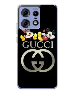 Чехол для Motorola Edge 50 Pro с картинкой «Gucci — герои Disney»