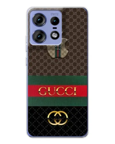 Чехол для Motorola Edge 50 Pro с картинкой «Gucci — брендированный десерт»
