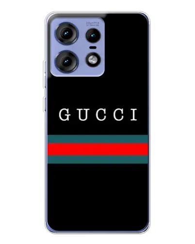Чехол для Motorola Edge 50 Pro с картинкой «Gucci — красный пояс»