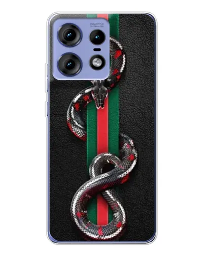 Чехол для Motorola Edge 50 Pro с картинкой «Gucci — змея на полосе» Чехол для Motorola Edge 50 Pro с картинкой «Gucci — змея на полосе»