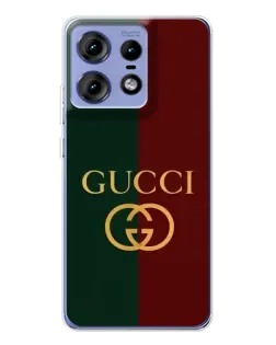 Чехол для Motorola Edge 50 Pro с картинкой «Gucci — темно-зеленый градиент»