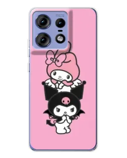 Чехол для Motorola Edge 50 Pro с картинкой «My Melody и Kuromi»