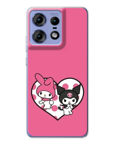 Чехол для Motorola Edge 50 Pro с картинкой «Kuromi и My Melody»