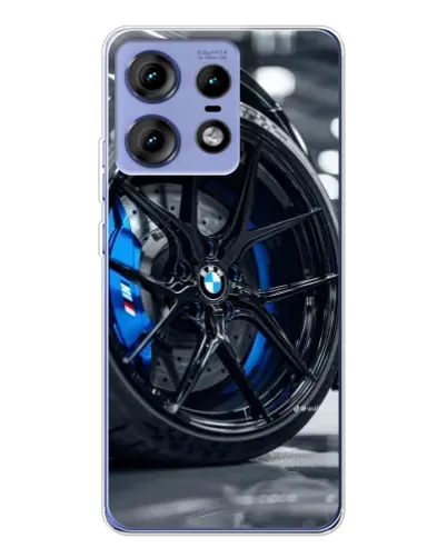 Чехол для Motorola Edge 50 Pro с картинкой «Колесо BMW вблизи»