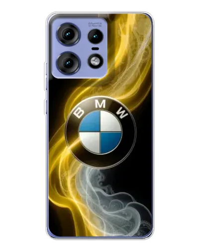Чехол для Motorola Edge 50 Pro с картинкой «Золотистый дым BMW»