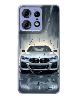 Чехол для Motorola Edge 50 Pro с картинкой «BMW в свете фар» Чехол для Motorola Edge 50 Pro с картинкой «BMW в свете фар»