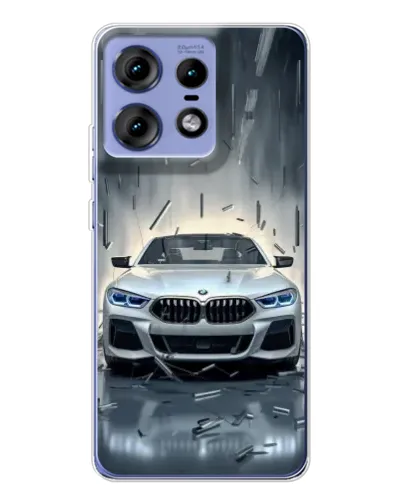 Чехол для Motorola Edge 50 Pro с картинкой «BMW в свете фар»