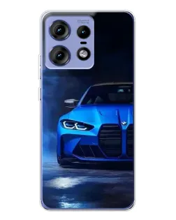 Чехол для Motorola Edge 50 Pro с картинкой «Голубая BMW M4» Чехол для Motorola Edge 50 Pro с картинкой «Голубая BMW M4»