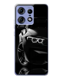 Чехол для Motorola Edge 50 Pro с картинкой «Черная BMW — профиль» Чехол для Motorola Edge 50 Pro с картинкой «Черная BMW — профиль»