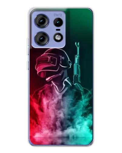 Чехол для Motorola Edge 50 Pro с картинкой «PUBG — огненный воин» Чехол для Motorola Edge 50 Pro с картинкой «PUBG — огненный воин»
