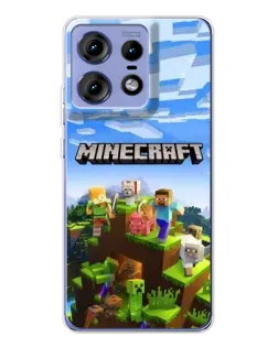 Чехол для Motorola Edge 50 Pro с картинкой «Minecraft классический мир»