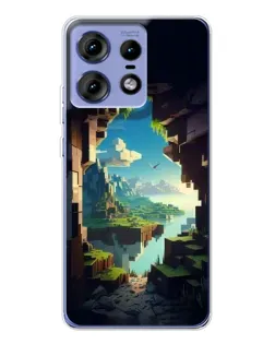 Чехол для Motorola Edge 50 Pro с картинкой «Вид из пещеры»