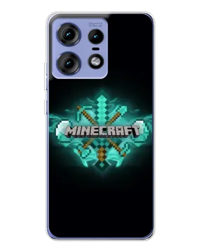 Чехол для Motorola Edge 50 Pro с картинкой «Minecraft Diamond лого» Чехол для Motorola Edge 50 Pro с картинкой «Minecraft Diamond лого»