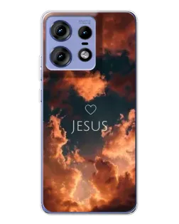 Чехол для Motorola Edge 50 Pro с картинкой «Сияние Имени Jesus»