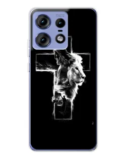 Чехол для Motorola Edge 50 Pro с картинкой «Сияющий крест Jesus»