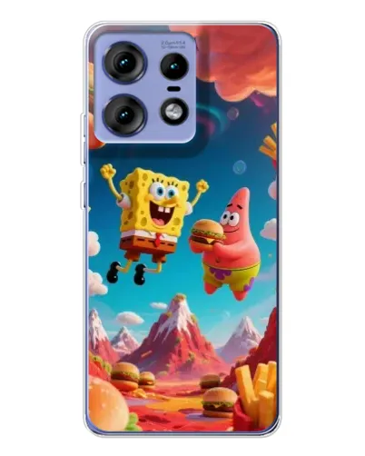 Чехол для Motorola Edge 50 Pro с картинкой «Космический фастфуд»