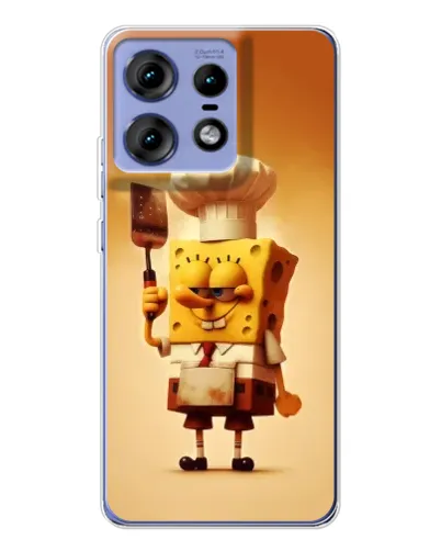 Чехол для Motorola Edge 50 Pro с картинкой «Губка Боб повар»