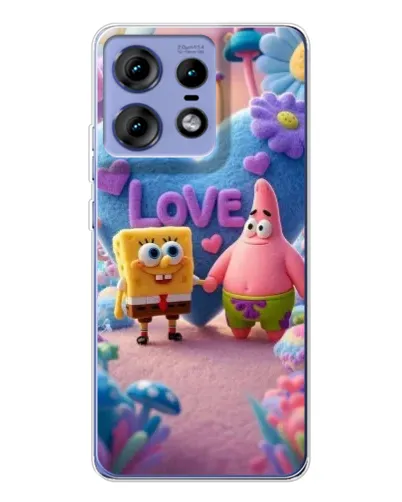 Чехол для Motorola Edge 50 Pro с картинкой «Губка Боб Патрик»