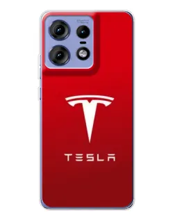 Чехол для Motorola Edge 50 Pro с картинкой «Tesla Red Classic»