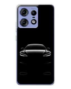 Чехол для Motorola Edge 50 Pro с картинкой «Силуэт Tesla Night»