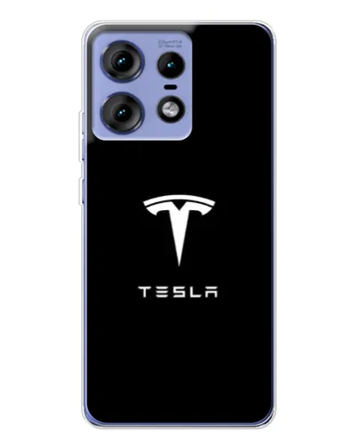 Чехол для Motorola Edge 50 Pro с картинкой «Tesla White Logo» Чехол для Motorola Edge 50 Pro с картинкой «Tesla White Logo»