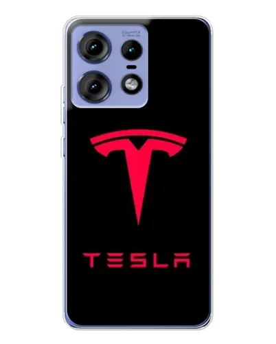 Чехол для Motorola Edge 50 Pro с картинкой «Tesla Red Logo» Чехол для Motorola Edge 50 Pro с картинкой «Tesla Red Logo»