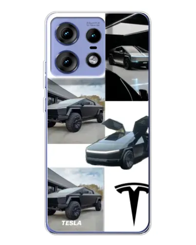 Чехол для Motorola Edge 50 Pro с картинкой «Коллаж Cybertruck Tesla» Чехол для Motorola Edge 50 Pro с картинкой «Коллаж Cybertruck Tesla»