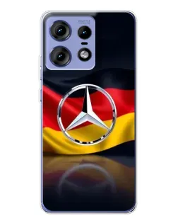 Чехол для Motorola Edge 50 Pro с картинкой «Mercedes — флаг Германии»