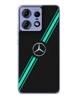 Чехол для Motorola Edge 50 Pro с картинкой «Спортивные линии Mercedes»
