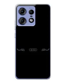 Чехол для Motorola Edge 50 Pro с картинкой «Audi — световой подпись»
