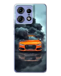 Чехол для Motorola Edge 50 Pro с картинкой «Audi в облаках дыма»