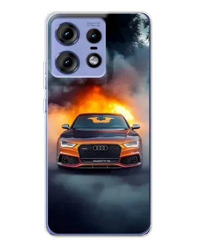 Чехол для Motorola Edge 50 Pro с картинкой «Audi в огненном дыму» Чехол для Motorola Edge 50 Pro с картинкой «Audi в огненном дыму»